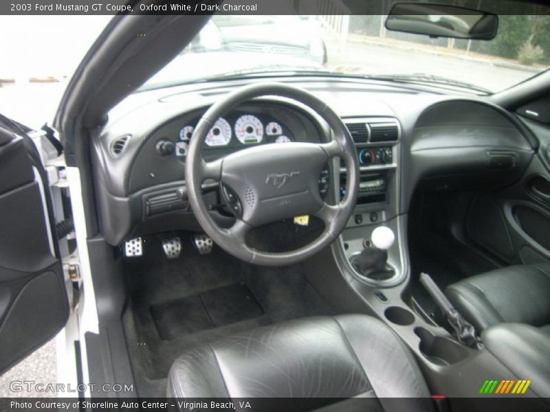 Oxford White / Dark Charcoal 2003 Ford Mustang GT Coupe