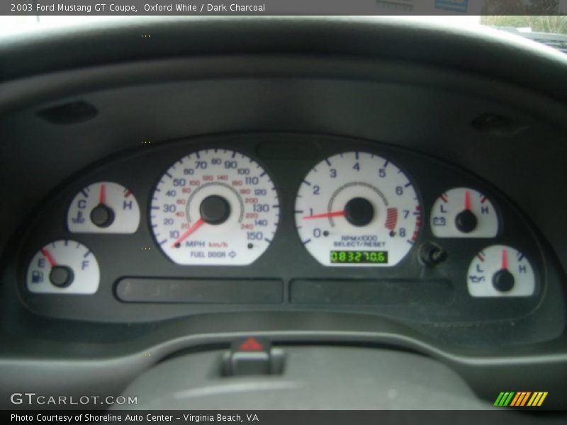 Oxford White / Dark Charcoal 2003 Ford Mustang GT Coupe
