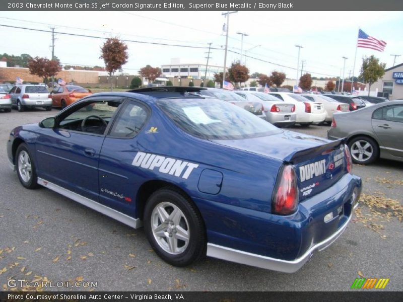  2003 Monte Carlo SS Jeff Gordon Signature Edition Superior Blue Metallic