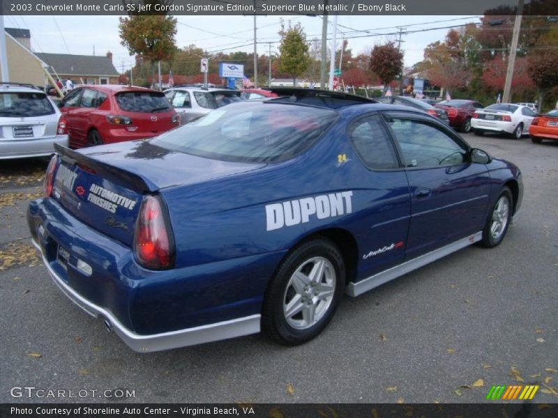 Superior Blue Metallic / Ebony Black 2003 Chevrolet Monte Carlo SS Jeff Gordon Signature Edition