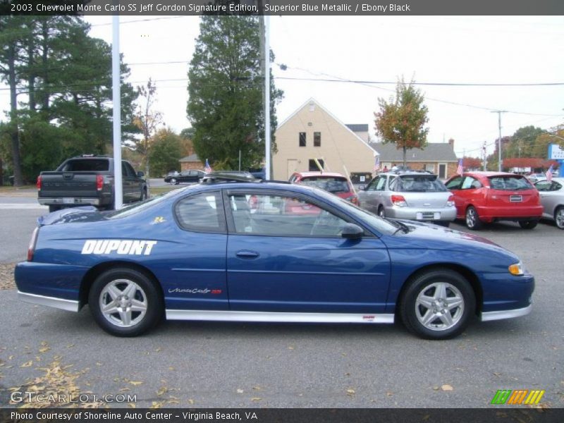 Superior Blue Metallic / Ebony Black 2003 Chevrolet Monte Carlo SS Jeff Gordon Signature Edition