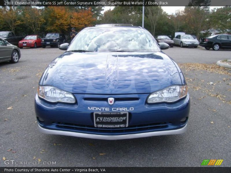 Superior Blue Metallic / Ebony Black 2003 Chevrolet Monte Carlo SS Jeff Gordon Signature Edition