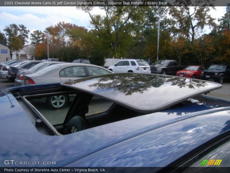 Sunroof of 2003 Monte Carlo SS Jeff Gordon Signature Edition