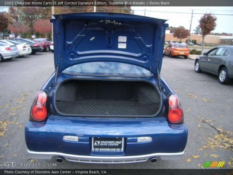  2003 Monte Carlo SS Jeff Gordon Signature Edition Trunk