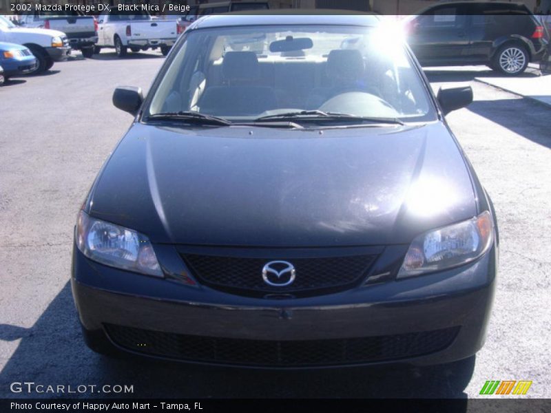 Black Mica / Beige 2002 Mazda Protege DX