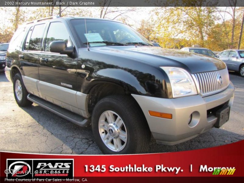 Black / Dark Graphite 2002 Mercury Mountaineer