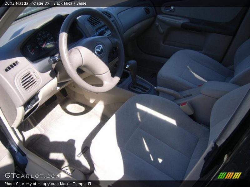 Black Mica / Beige 2002 Mazda Protege DX