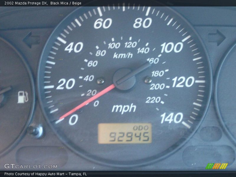 Black Mica / Beige 2002 Mazda Protege DX