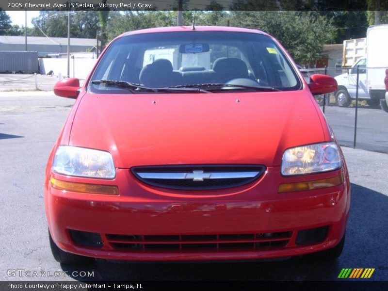 Victory Red / Gray 2005 Chevrolet Aveo LS Sedan