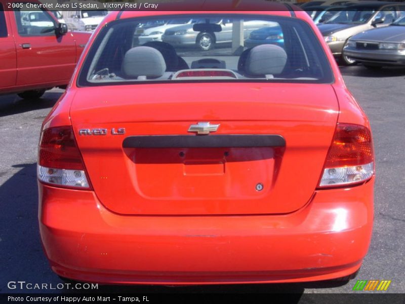 Victory Red / Gray 2005 Chevrolet Aveo LS Sedan