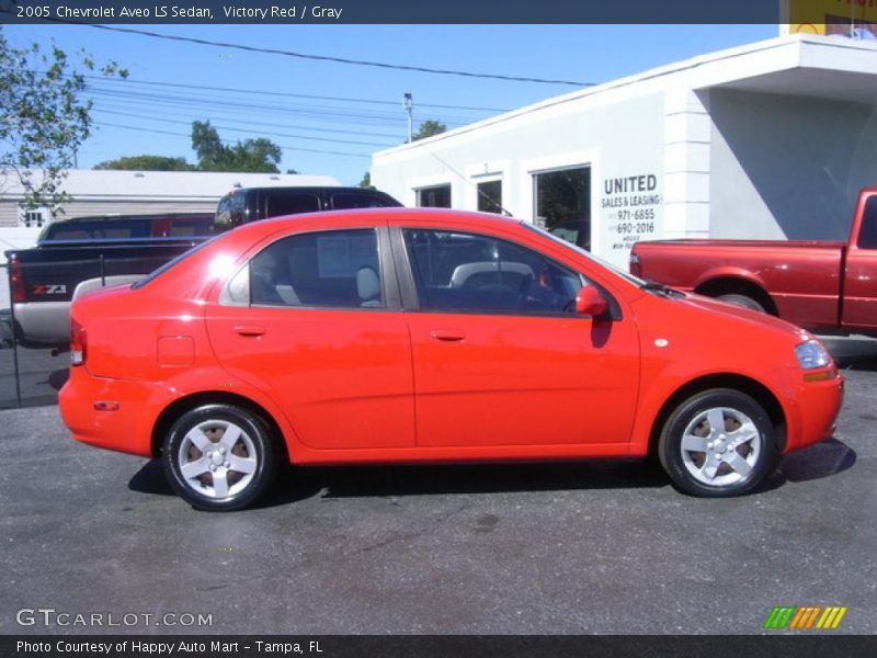 Victory Red / Gray 2005 Chevrolet Aveo LS Sedan