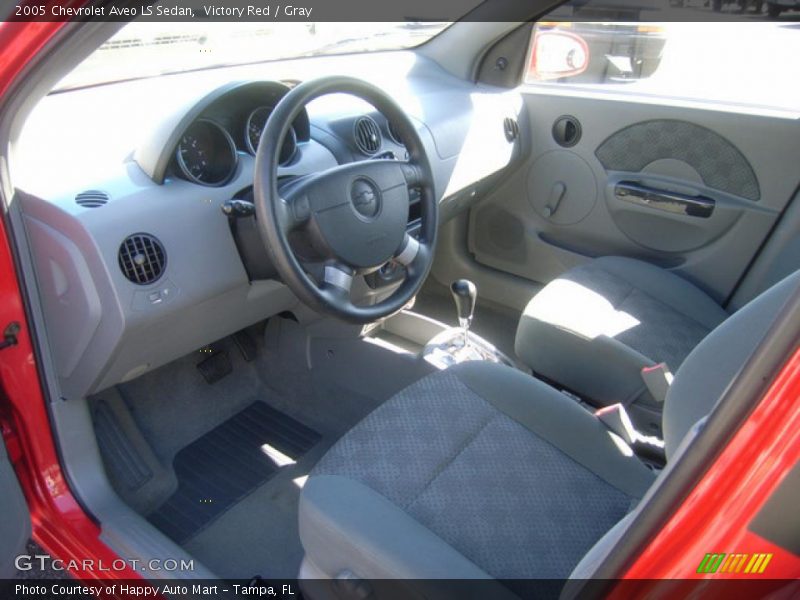 Victory Red / Gray 2005 Chevrolet Aveo LS Sedan