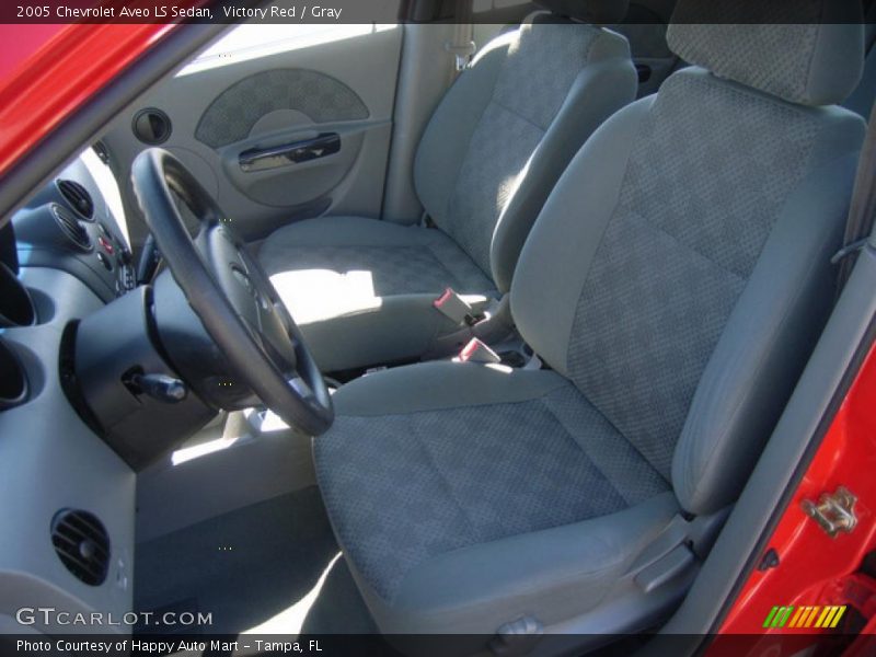 Victory Red / Gray 2005 Chevrolet Aveo LS Sedan