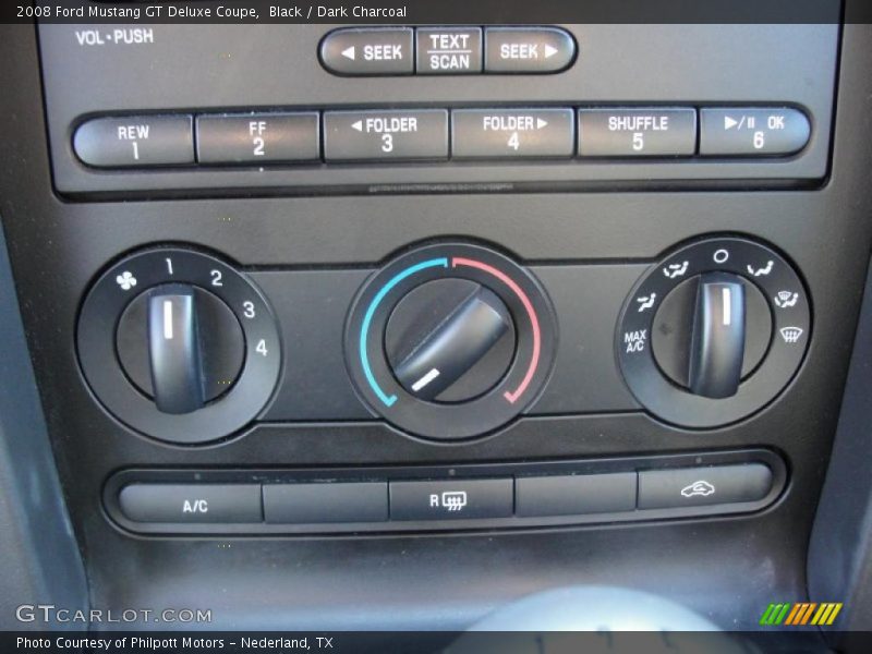 Controls of 2008 Mustang GT Deluxe Coupe