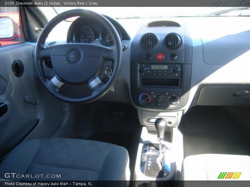 Victory Red / Gray 2005 Chevrolet Aveo LS Sedan