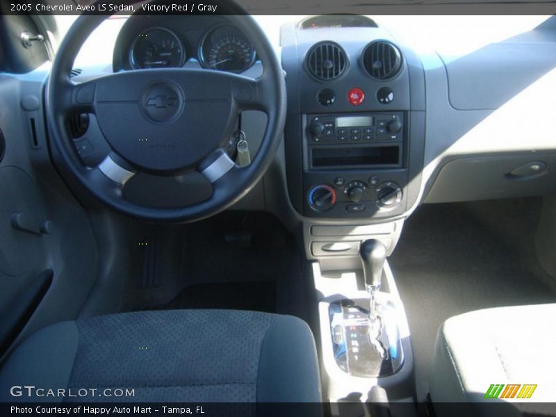 Victory Red / Gray 2005 Chevrolet Aveo LS Sedan