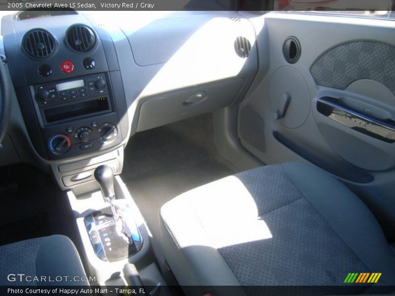 Victory Red / Gray 2005 Chevrolet Aveo LS Sedan