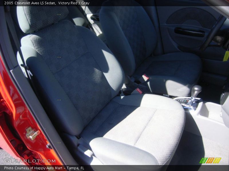 Victory Red / Gray 2005 Chevrolet Aveo LS Sedan
