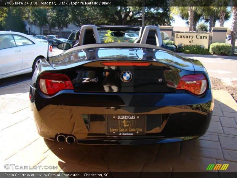 Black Sapphire Metallic / Black 2006 BMW Z4 3.0si Roadster