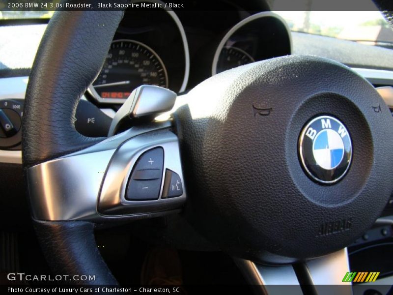 Black Sapphire Metallic / Black 2006 BMW Z4 3.0si Roadster