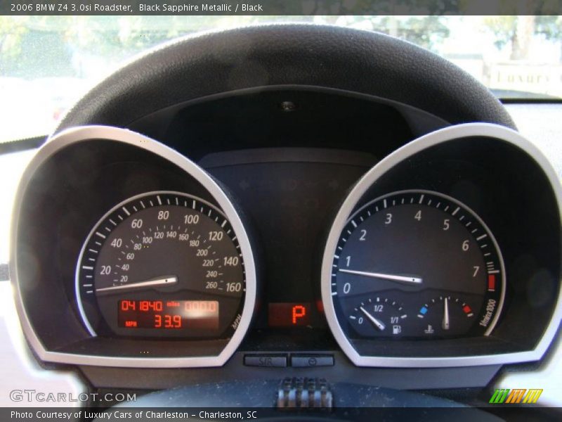 Black Sapphire Metallic / Black 2006 BMW Z4 3.0si Roadster