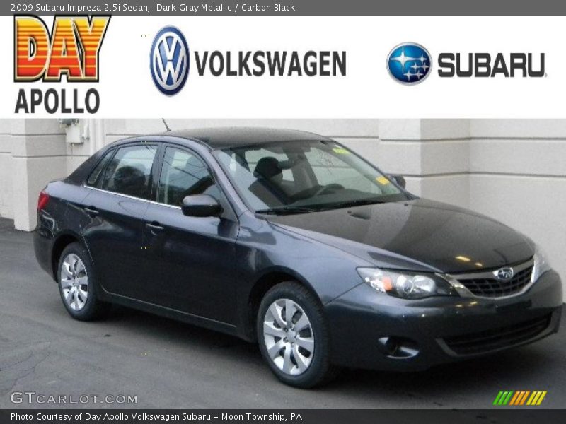 Dark Gray Metallic / Carbon Black 2009 Subaru Impreza 2.5i Sedan