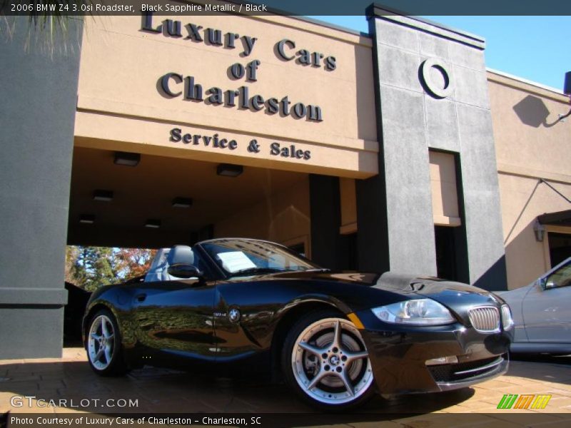Black Sapphire Metallic / Black 2006 BMW Z4 3.0si Roadster