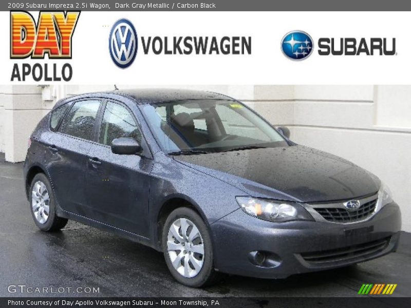 Dark Gray Metallic / Carbon Black 2009 Subaru Impreza 2.5i Wagon