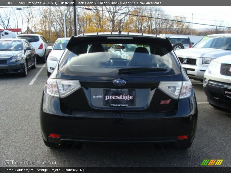 Obsidian Black Pearl / Carbon Black/Graphite Gray Alcantara 2008 Subaru Impreza WRX STi
