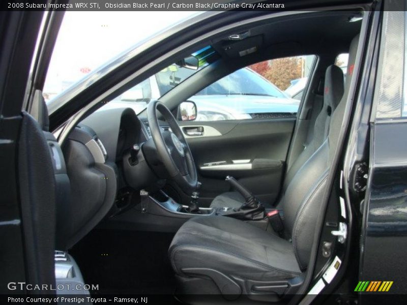  2008 Impreza WRX STi Carbon Black/Graphite Gray Alcantara Interior