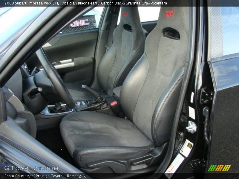 Obsidian Black Pearl / Carbon Black/Graphite Gray Alcantara 2008 Subaru Impreza WRX STi