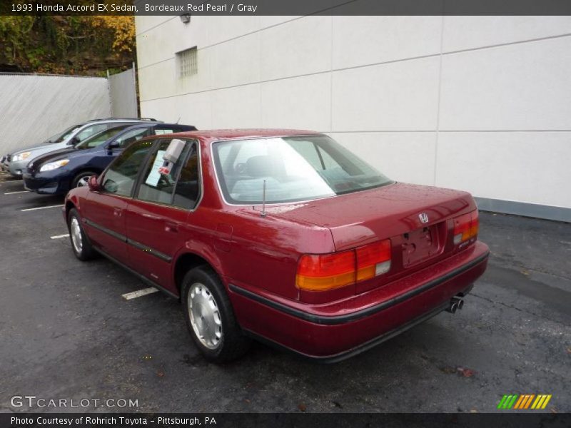 Bordeaux Red Pearl / Gray 1993 Honda Accord EX Sedan