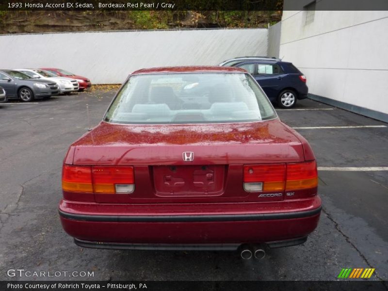 Bordeaux Red Pearl / Gray 1993 Honda Accord EX Sedan