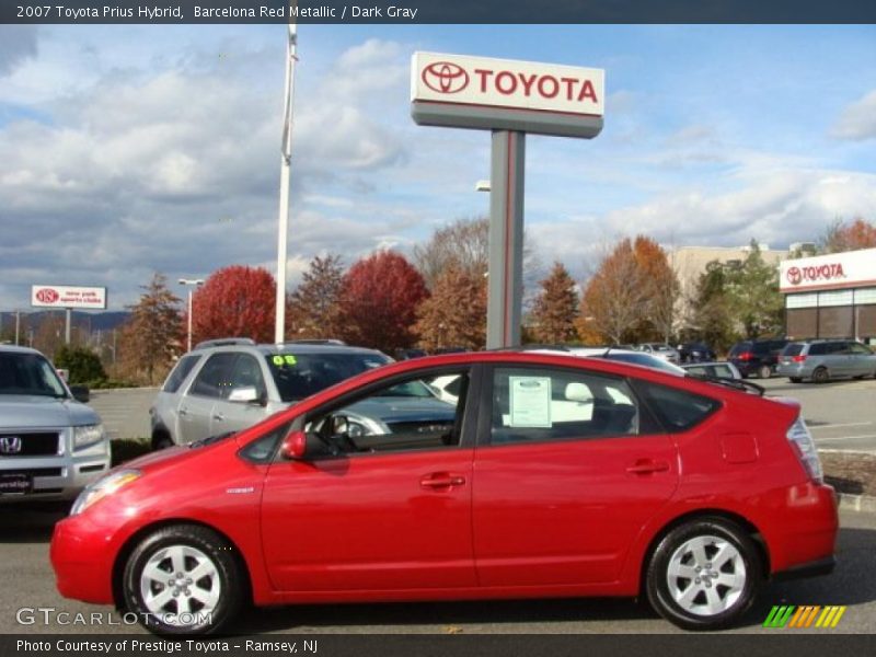 Barcelona Red Metallic / Dark Gray 2007 Toyota Prius Hybrid