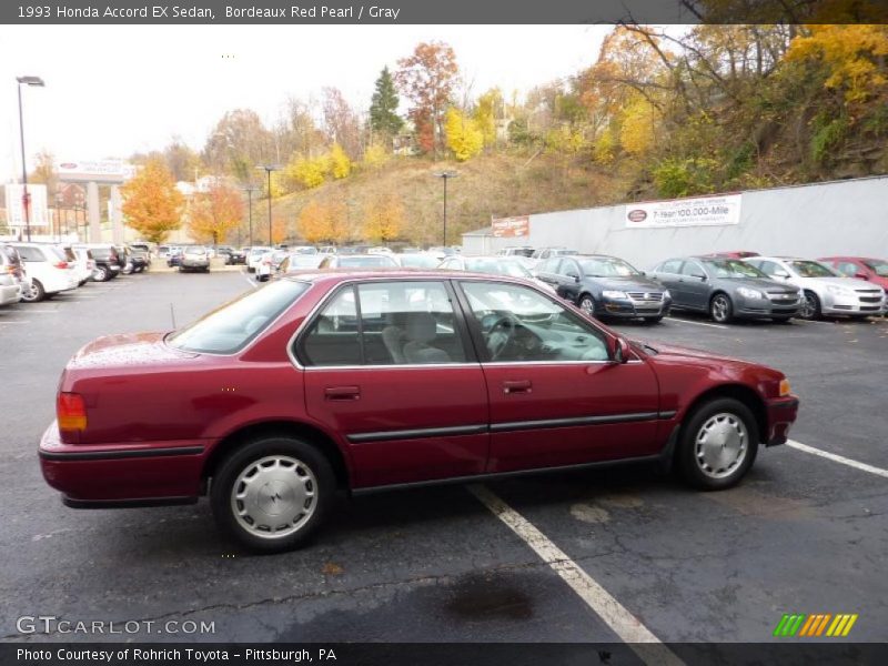 Bordeaux Red Pearl / Gray 1993 Honda Accord EX Sedan