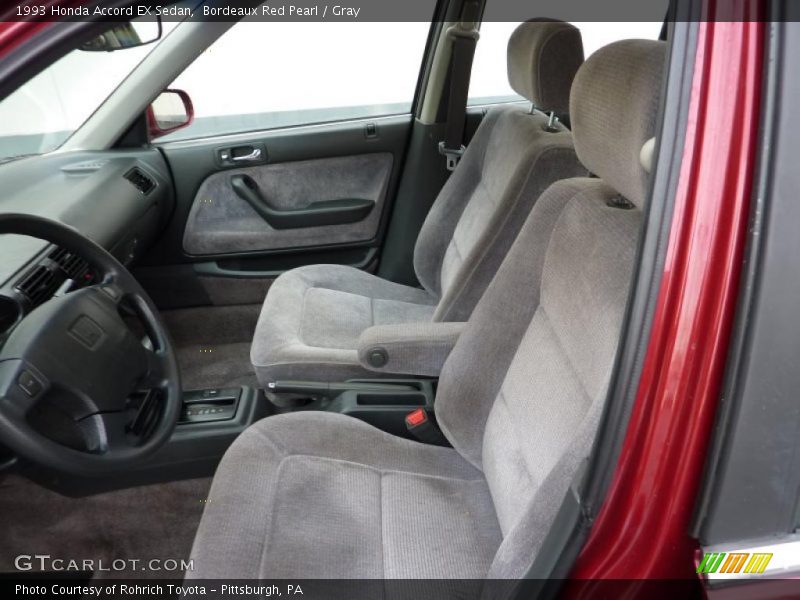 Bordeaux Red Pearl / Gray 1993 Honda Accord EX Sedan