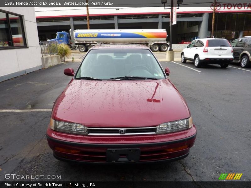 Bordeaux Red Pearl / Gray 1993 Honda Accord EX Sedan