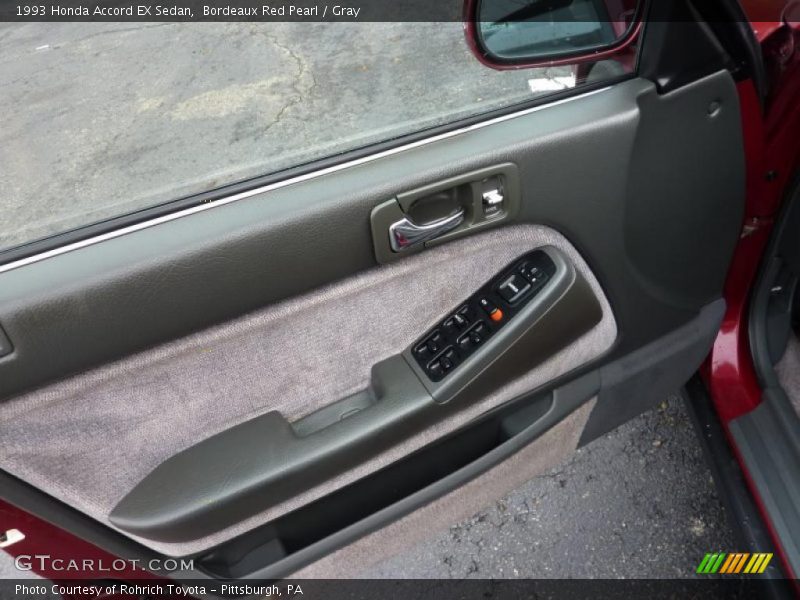 Bordeaux Red Pearl / Gray 1993 Honda Accord EX Sedan