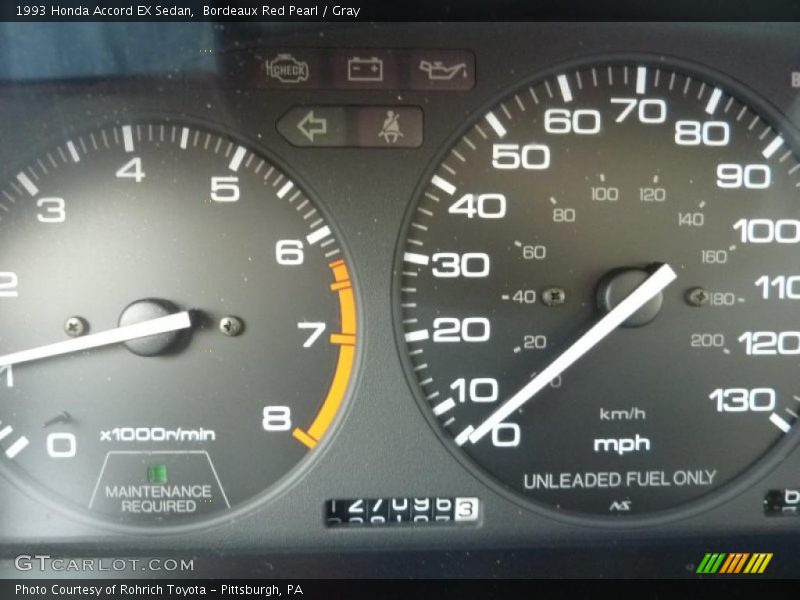  1993 Accord EX Sedan EX Sedan Gauges
