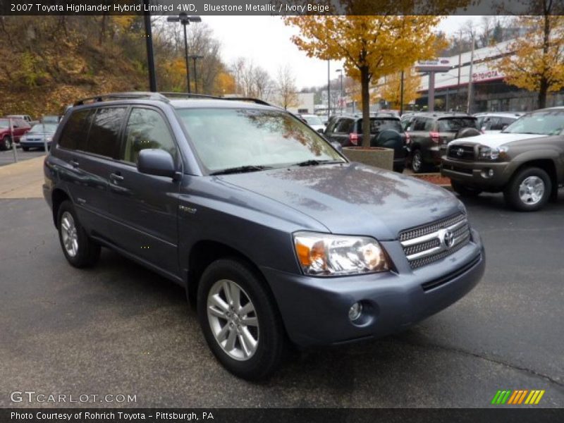 Bluestone Metallic / Ivory Beige 2007 Toyota Highlander Hybrid Limited 4WD