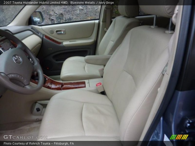 Bluestone Metallic / Ivory Beige 2007 Toyota Highlander Hybrid Limited 4WD