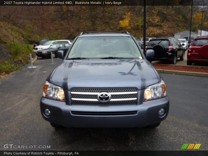 Bluestone Metallic / Ivory Beige 2007 Toyota Highlander Hybrid Limited 4WD
