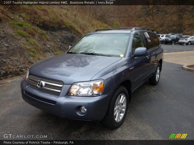 Bluestone Metallic / Ivory Beige 2007 Toyota Highlander Hybrid Limited 4WD