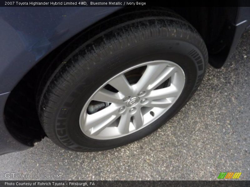 Bluestone Metallic / Ivory Beige 2007 Toyota Highlander Hybrid Limited 4WD