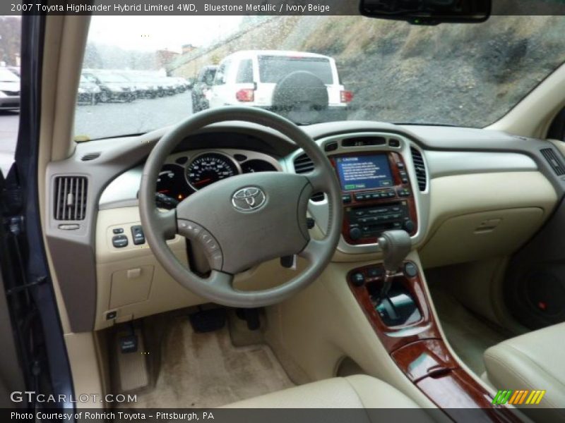 Bluestone Metallic / Ivory Beige 2007 Toyota Highlander Hybrid Limited 4WD