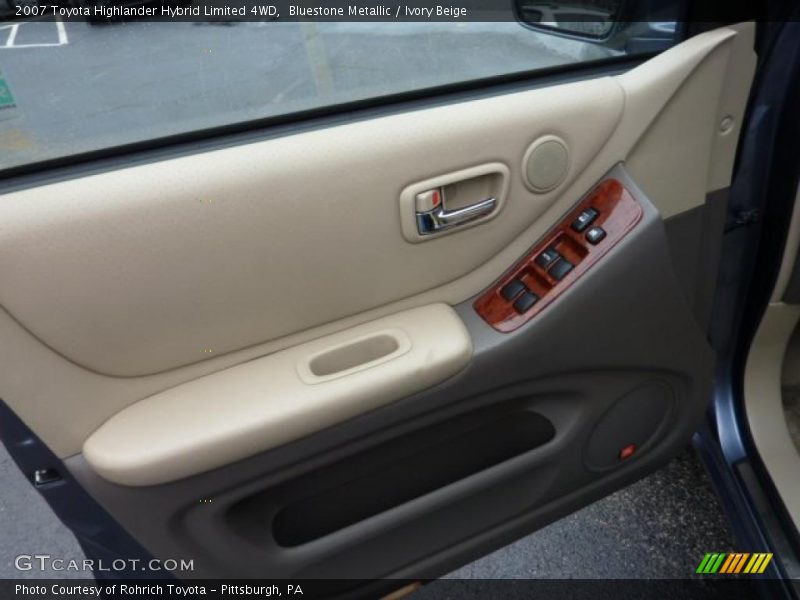 Bluestone Metallic / Ivory Beige 2007 Toyota Highlander Hybrid Limited 4WD