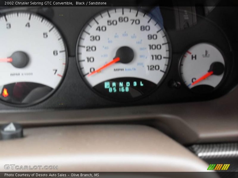 Black / Sandstone 2002 Chrysler Sebring GTC Convertible