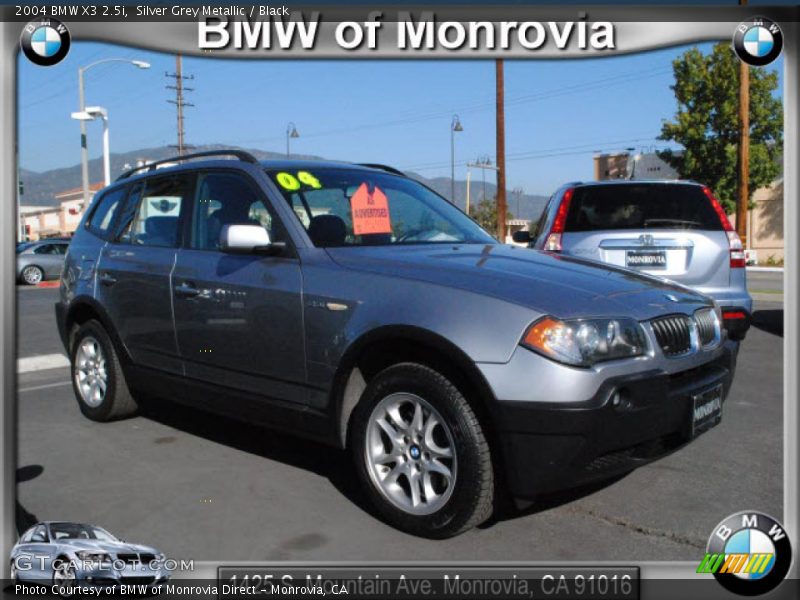 Silver Grey Metallic / Black 2004 BMW X3 2.5i