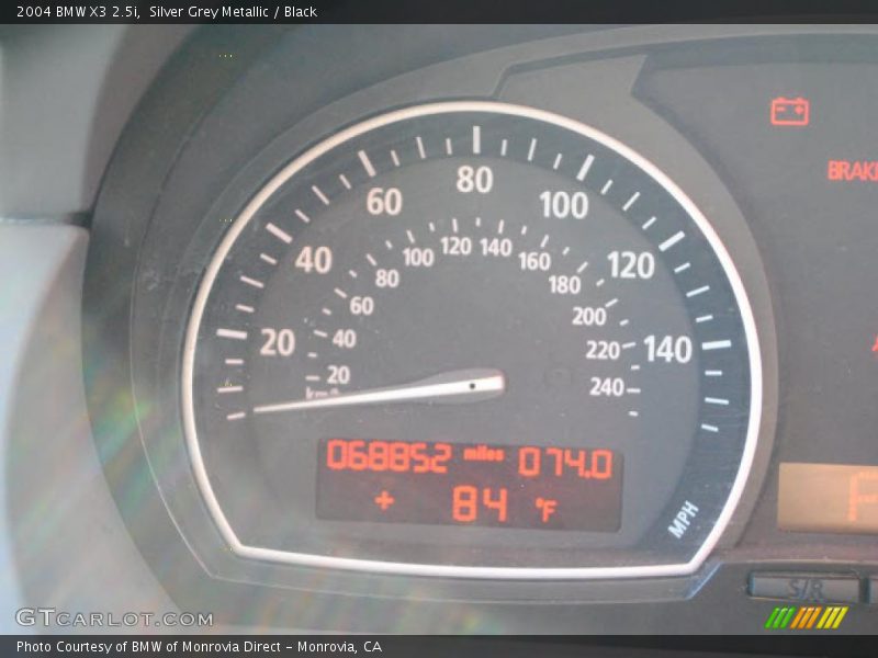 Silver Grey Metallic / Black 2004 BMW X3 2.5i