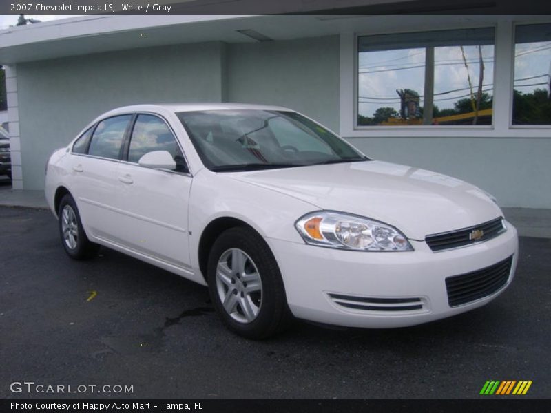 White / Gray 2007 Chevrolet Impala LS